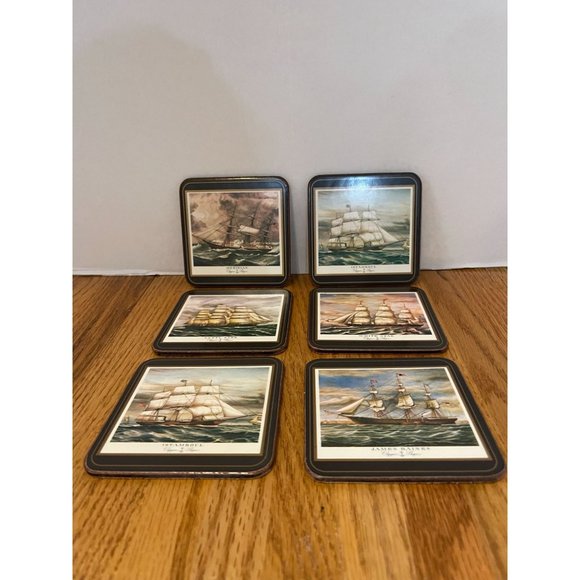 Pimpernel Accents Set Of 6 Barware Coasters Pimpernel Clipper Ships